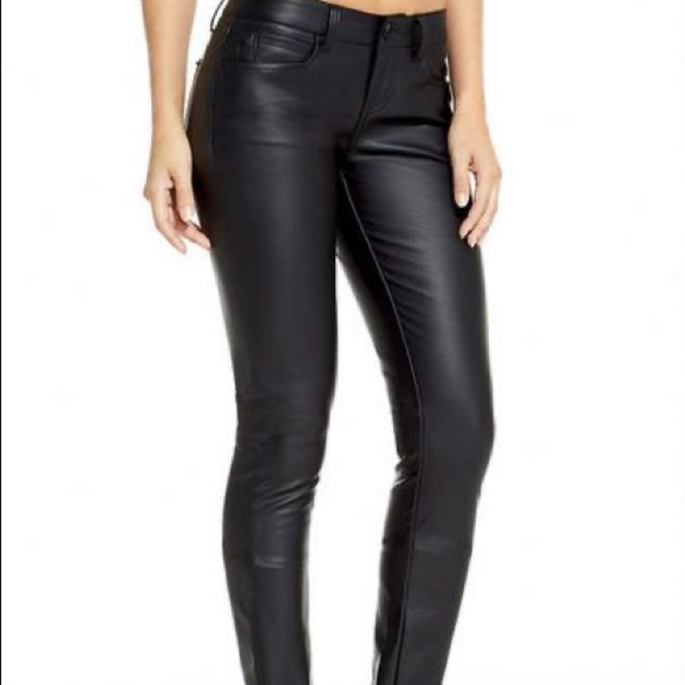 Black Tall Jalate Faux Leather Pants